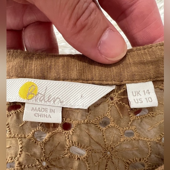 Boden Top Notch Neck Woven Mix  - Size 10 - Picture 5 of 9